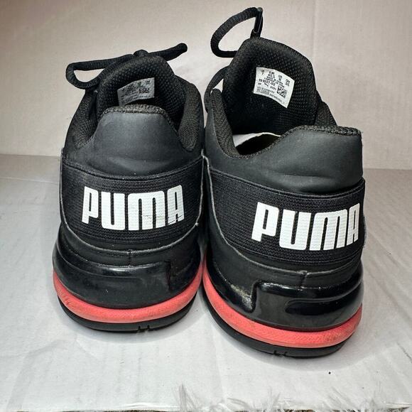 Puma Men Size 8 Black Lace Up Viz Runner Training Athletic Shoes Sneaker - Picture 8 of 9